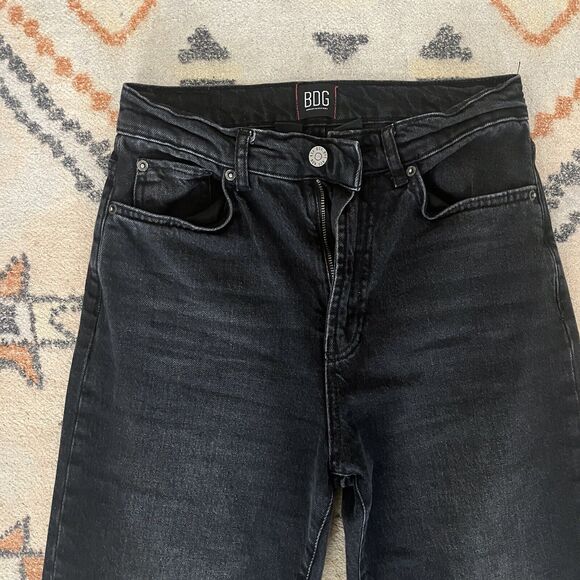BDG Urban Outfitters Gray Black Cowboy Stretch Straight Leg Denim Jeans - 27 - Picture 2 of 9